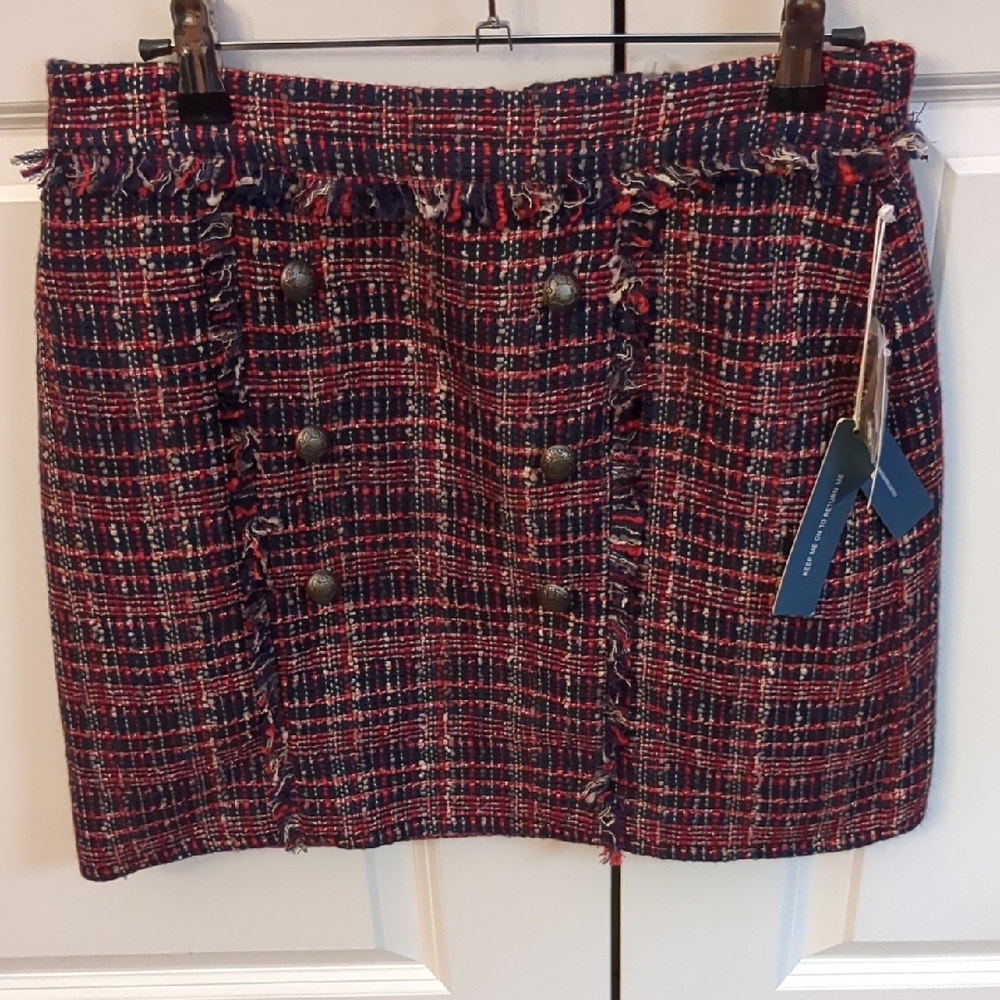 Court & Rowe Tweed Belle Noel Mini Skirt Plaid